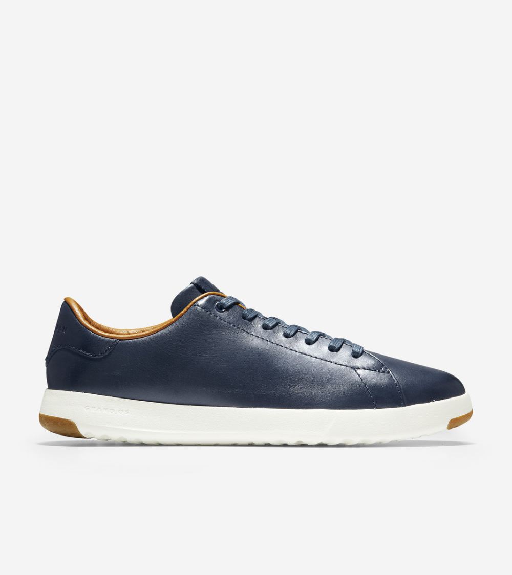 Cole Haan Men's GrandPro Tennis Sneaker - Blazer Blue Handstain