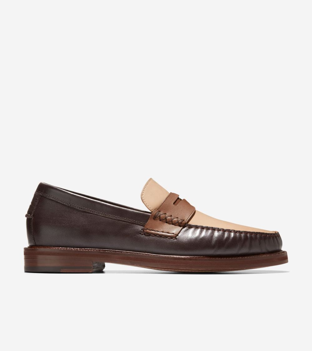 Cole Haan Men's American Classics Pinch Penny Loafer - Dark Chocolate-Oat-Mesquite