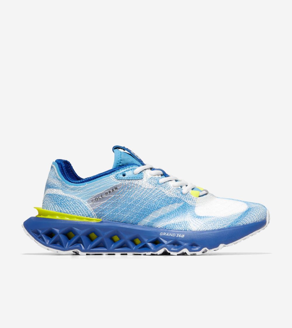 Cole Haan Men's 5.ZEROGRAND Embrostitch Running Shoe - Pacific Blue-Sulphur Spring-Azure Blue