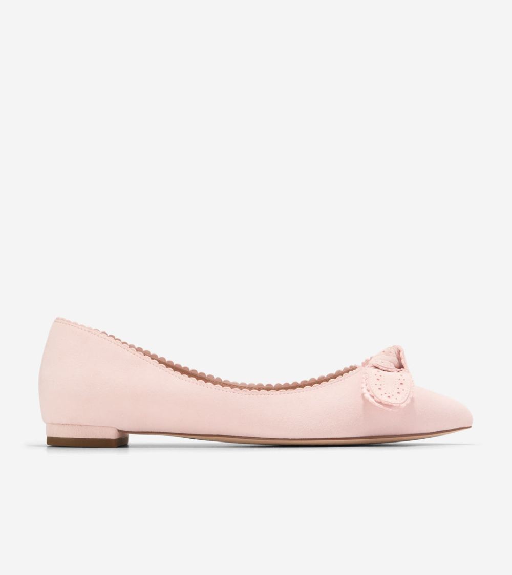 Cole Haan Women's Bellport Bow Skimmer Flats - Primrose Pink