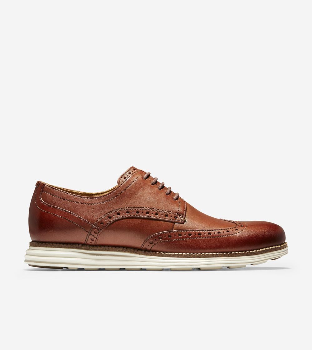 Cole Haan Men's OriginalGrand Wingtip Oxford - Woodbury-ivory