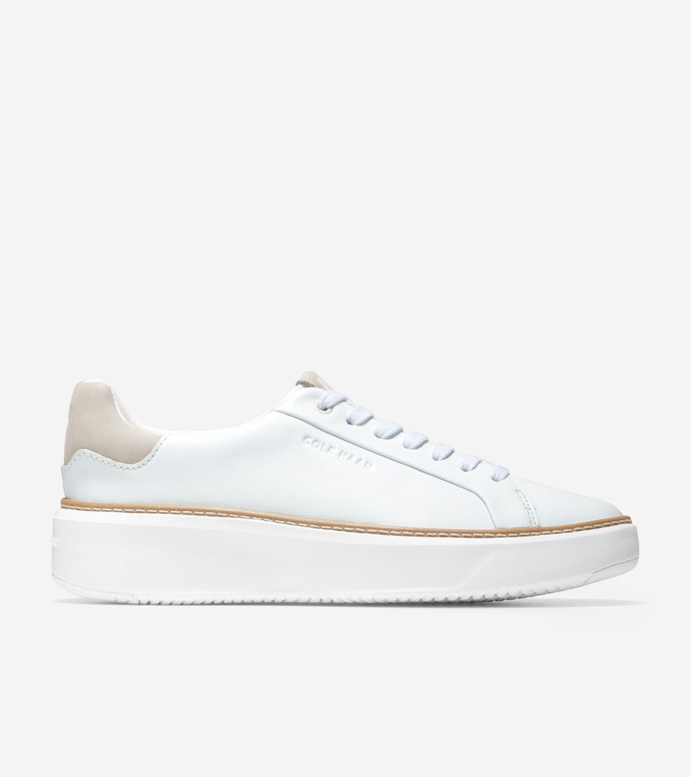 Cole Haan Women's GrandPro Topspin Sneaker - White-Dove