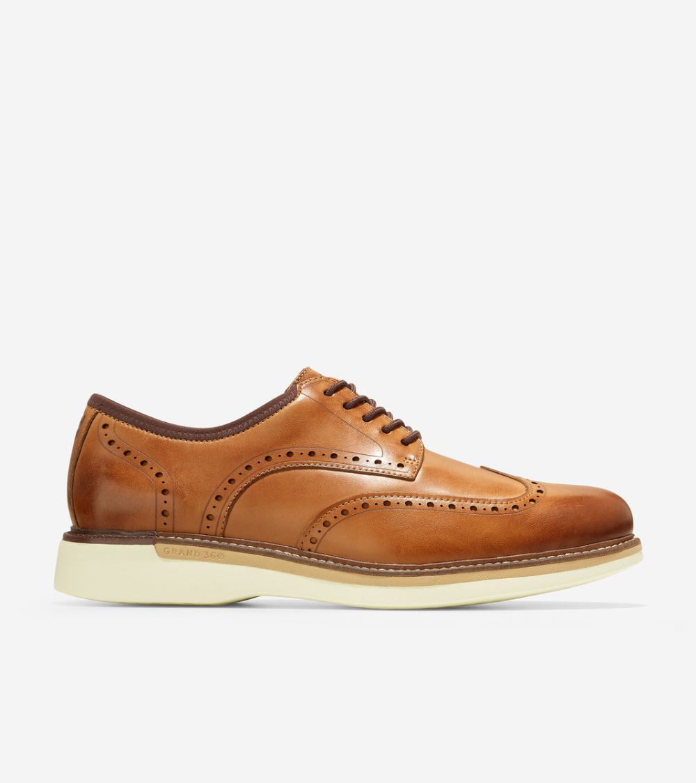 Cole Haan Men's Grand Ambition Wingtip Oxford - British Tan