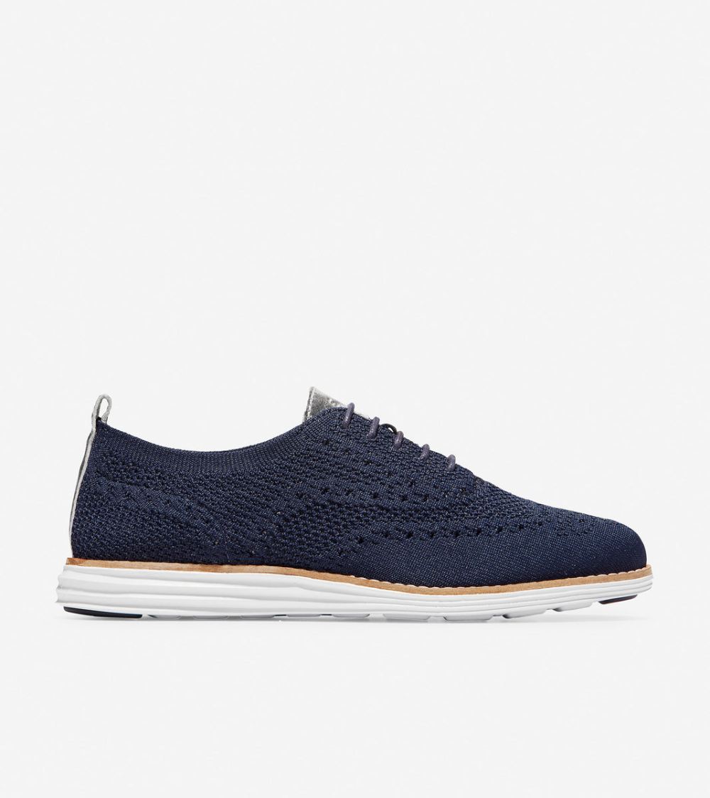 Cole Haan Women's OriginalGrand Stitchlite Wingtip Oxford - Marine Blue