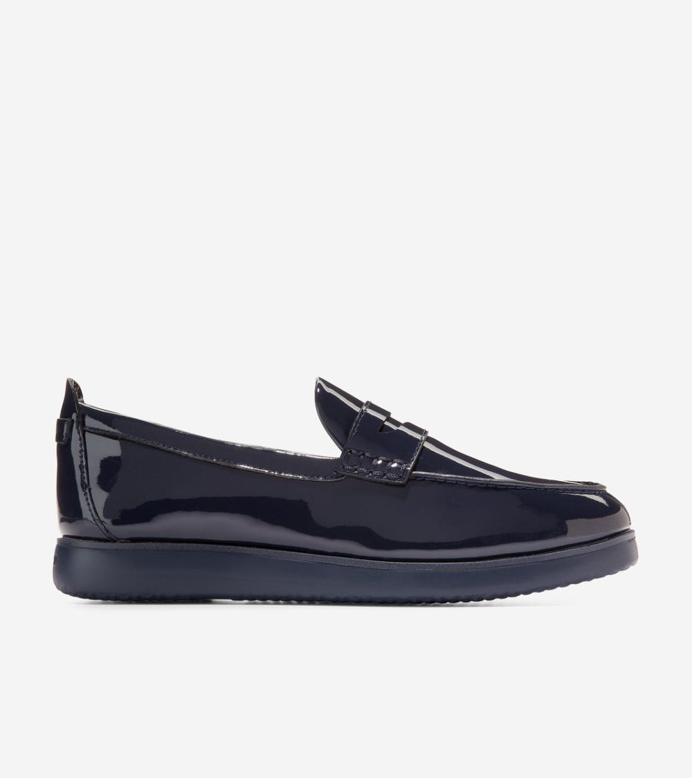 Cole Haan Women's Grand Ambition Tolly Penny Loafer - Navy