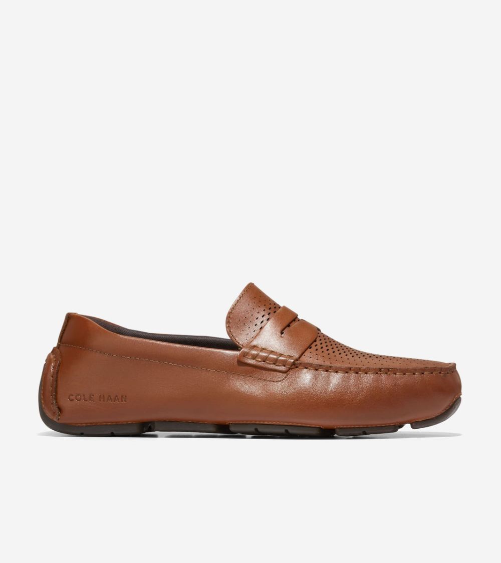 Cole Haan Men's Laser Penny Loafer - British Tan-Java