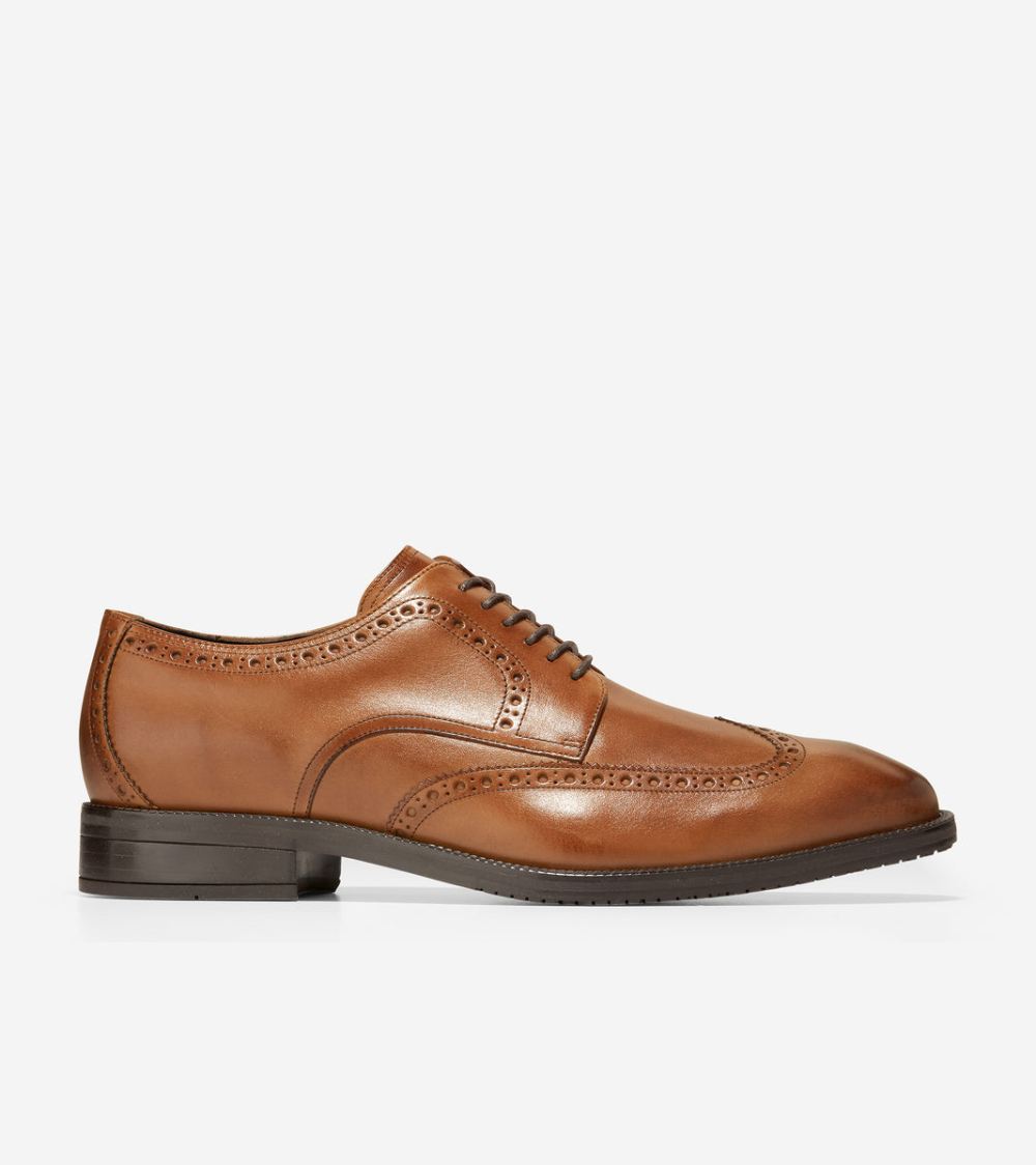 Cole Haan Men's Modern Essentials Wingtip Oxford - British Tan