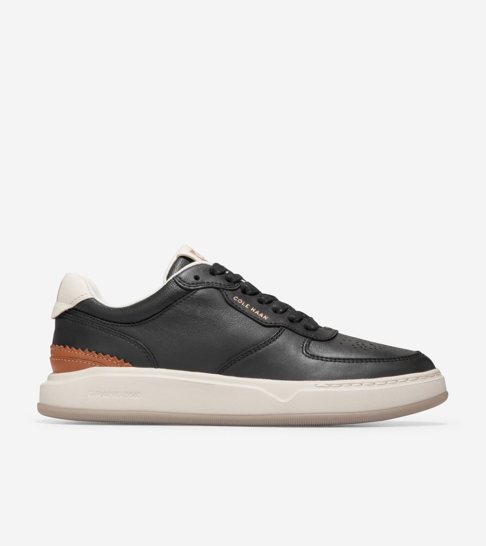 Cole Haan Women's GrandPro Crossover Sneaker - Black Leather-Birch