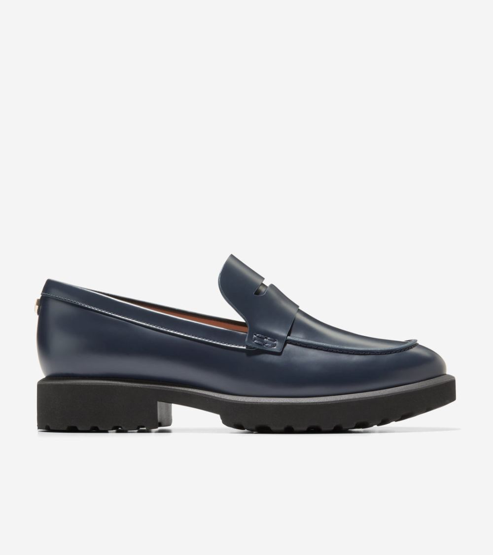 Cole Haan Women's Geneva Loafers - Navy Blazer Blue