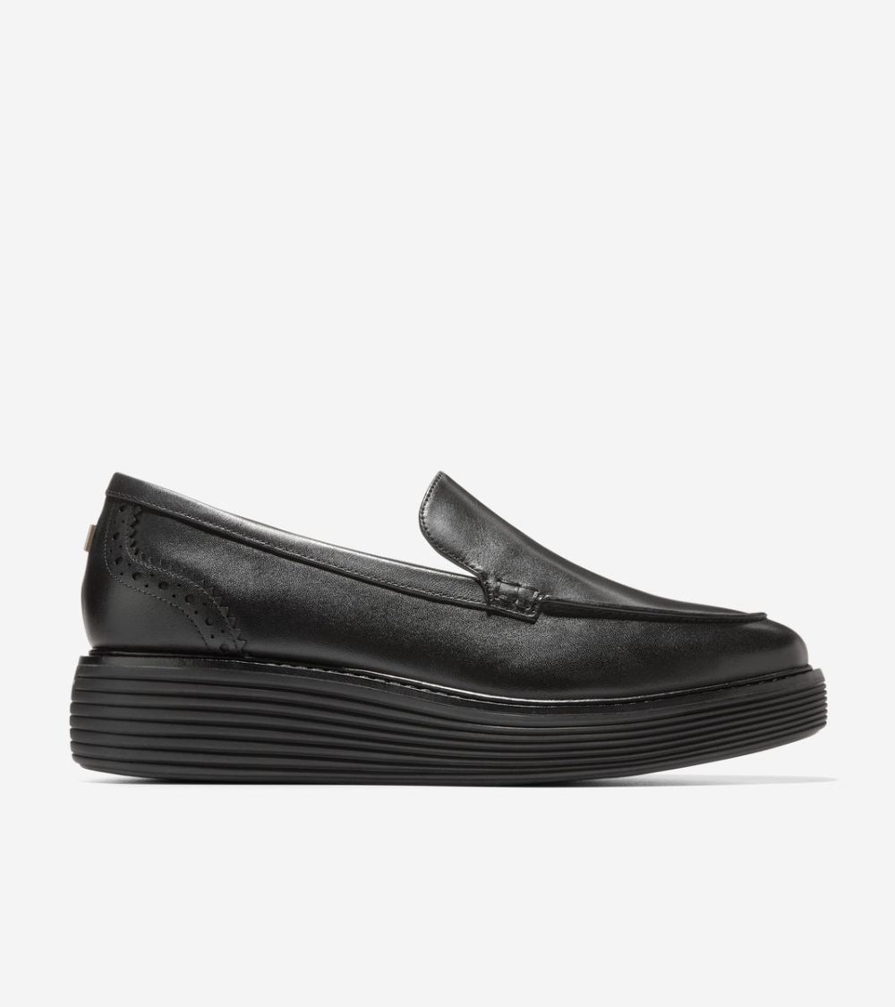 Cole Haan Women's OriginalGrand Platform Venetian Loafer - Black