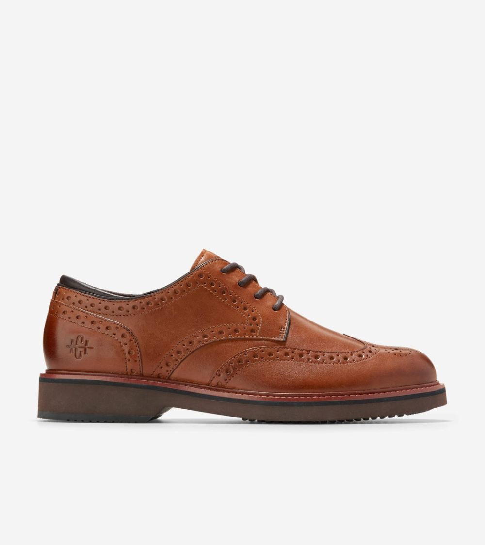 Cole Haan Men's American Classics Montrose Wingtip Oxfords - British Tan