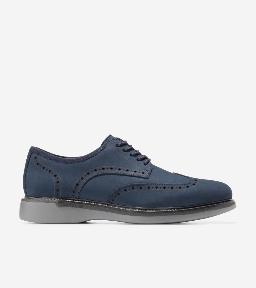 Cole Haan Men's Grand Ambition Wingtip Oxford - Navy