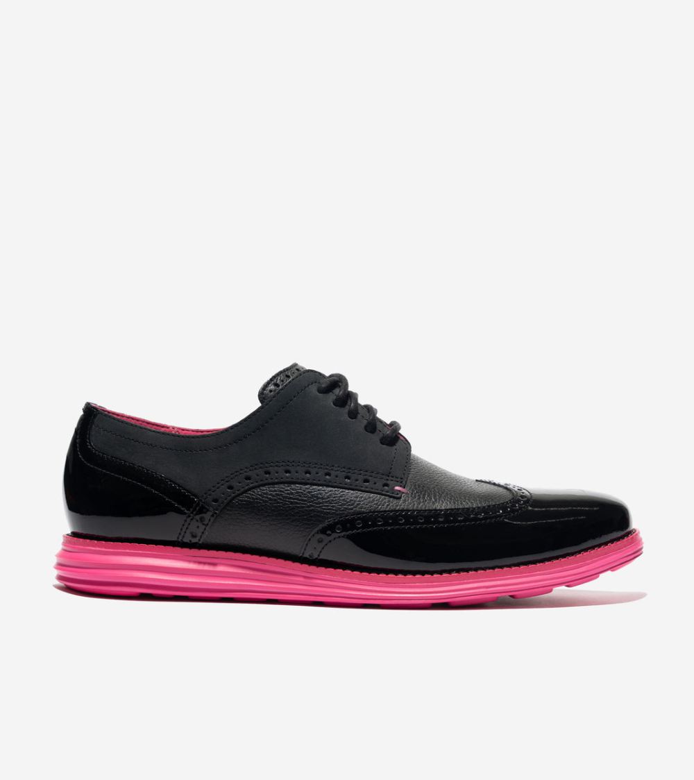 Men's Cole Haan x PHANTACi OriginalGrand Wingtip Oxford - BLACK/PHANTACI PINK