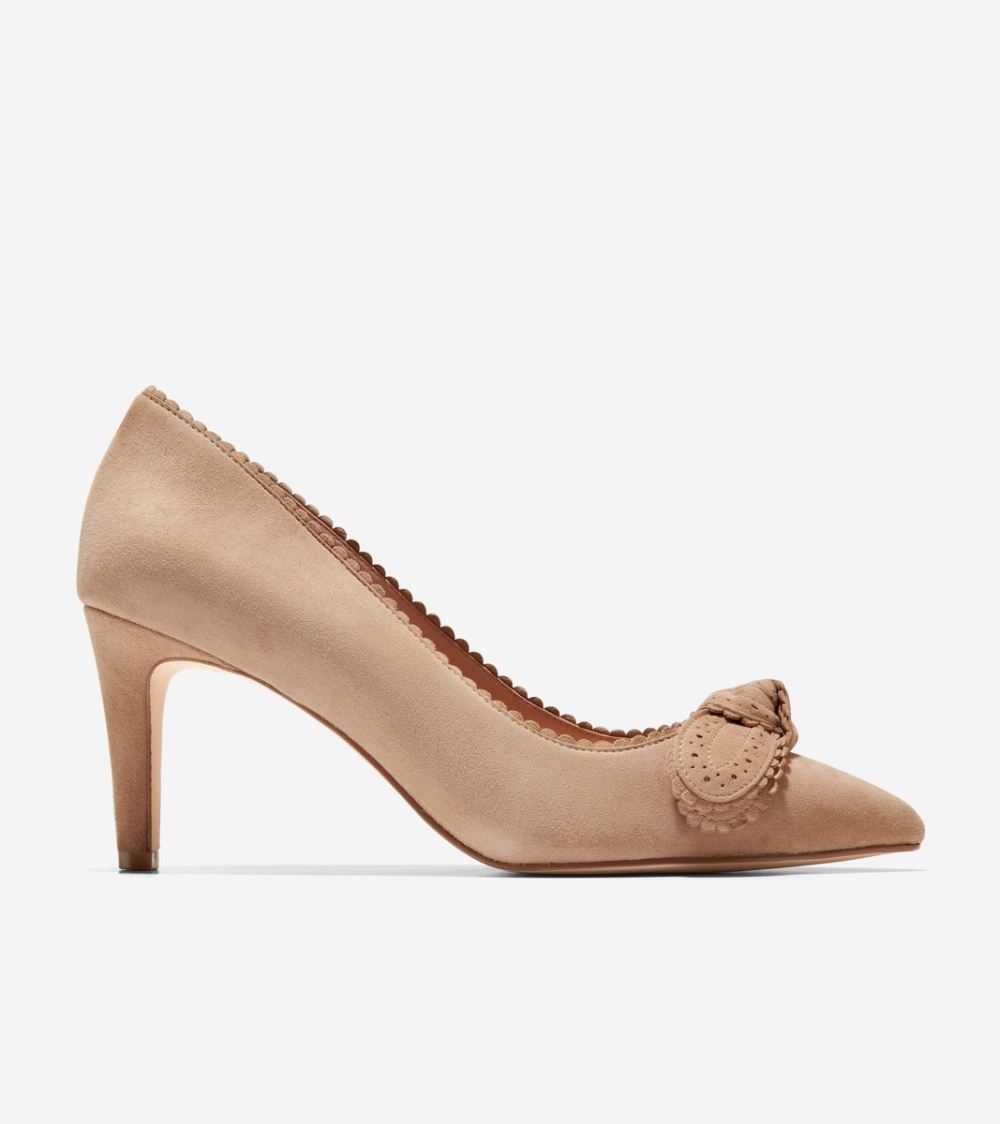 Cole Haan Women's Bellport Bow Pumps - Blush Tan