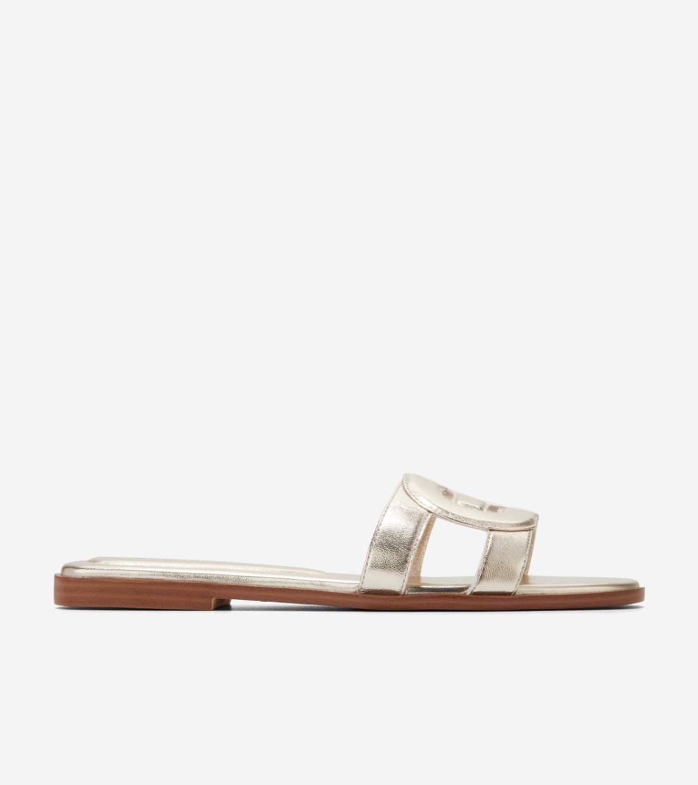 Cole Haan Women's Chrisee Slide Sandals - Soft Gold