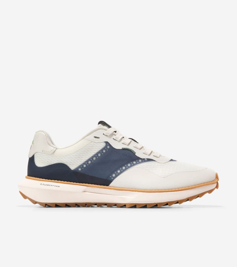 Cole Haan Men's GrandPro Ashland Golf Sneakers - Ivory-Navy Blazer Blue