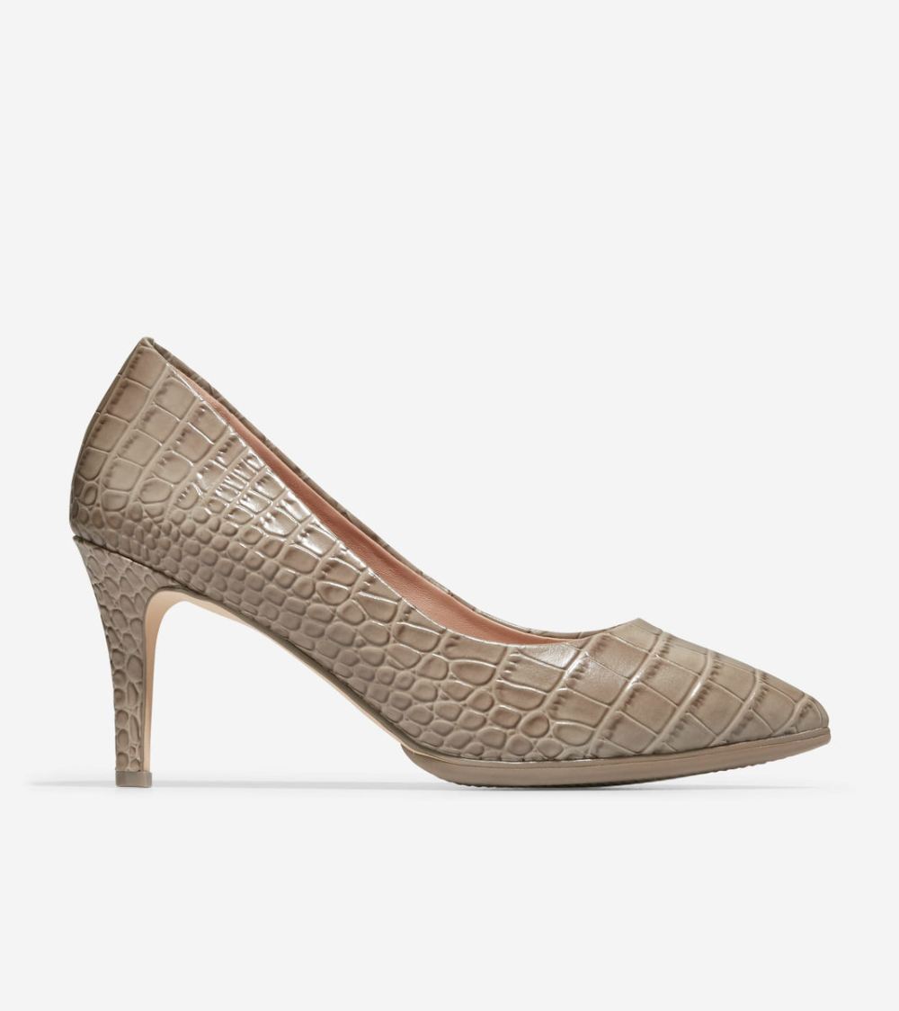 Cole Haan Women's Grand Ambition Pump - Irish Coffee Croc Print