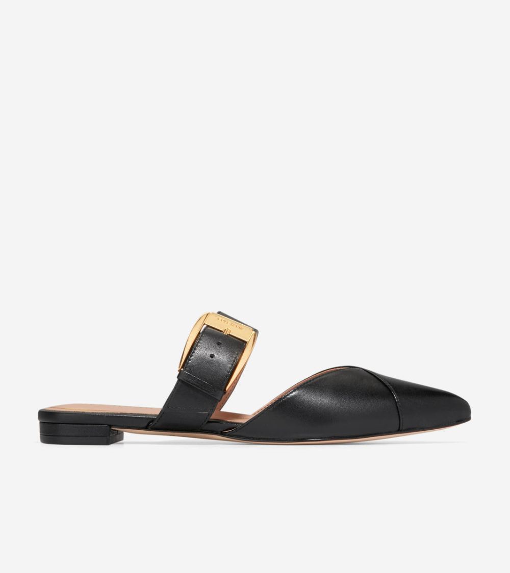 Cole Haan Women's Vandam Buckle Mule - Black