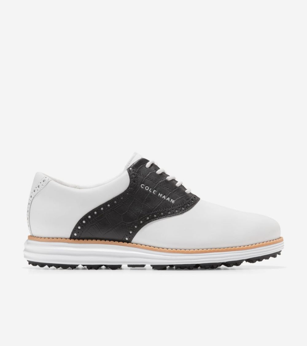 Cole Haan Men's OriginalGrand Saddle Golf Shoe - White