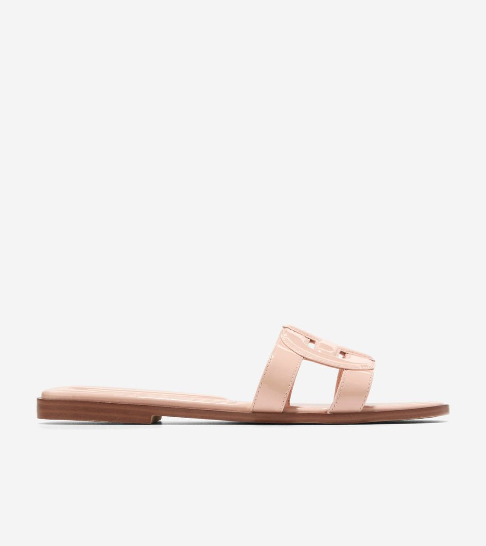 Cole Haan Women's Chrisee Slide Sandals - Porcelain Patent