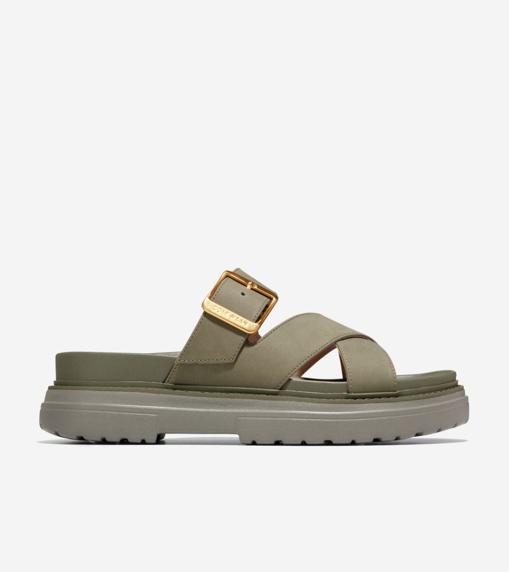 Cole Haan Women's Fraya Slide Sandal - Tea Leaf Nubuck