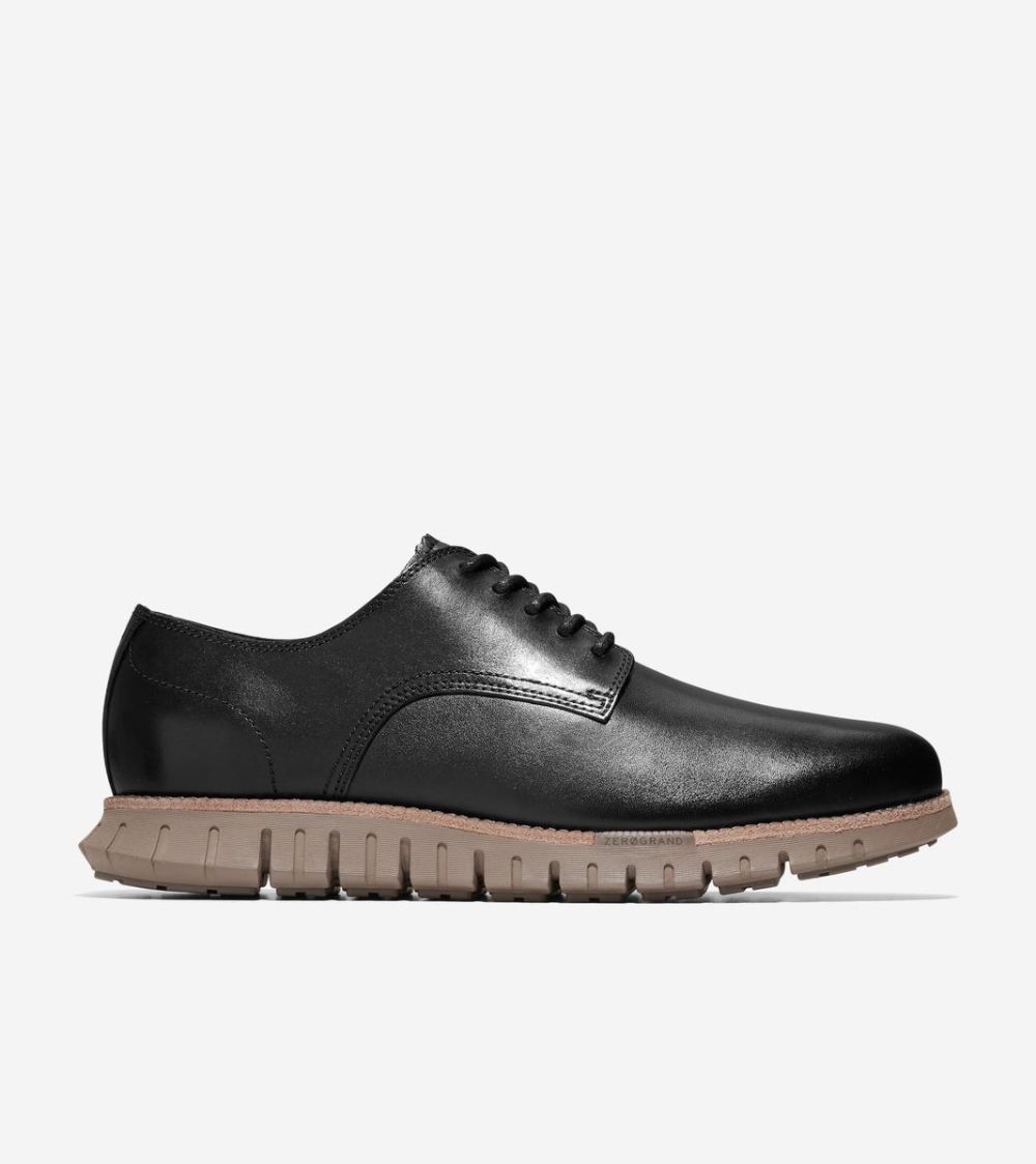 Cole Haan Men's ZEROGRAND Remastered Plain Toe Oxfords - Black-Irish Coffee