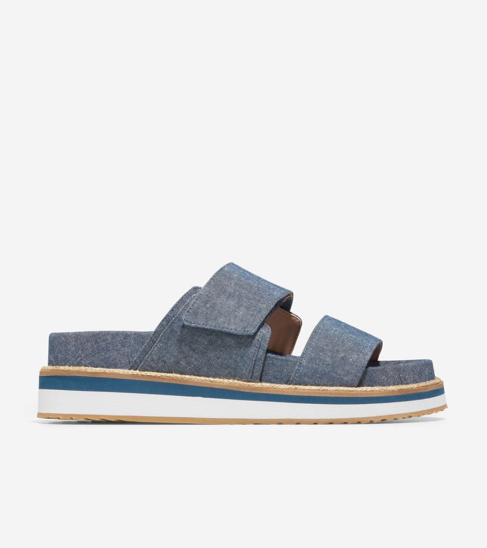 Cole Haan Women's Cloudfeel Slide Sandal - Dark Chambray