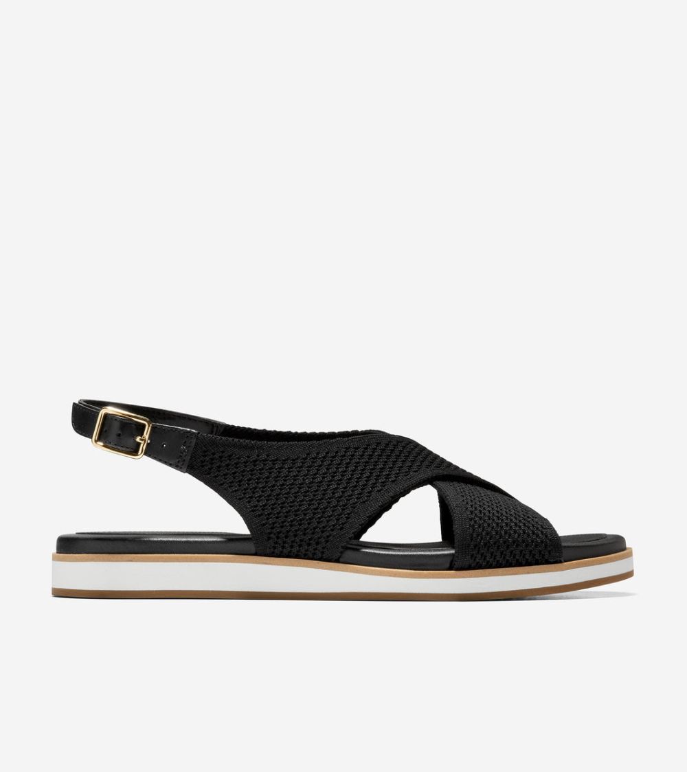 Cole Haan Women's Mikaela Sandal - Black Stitchlite