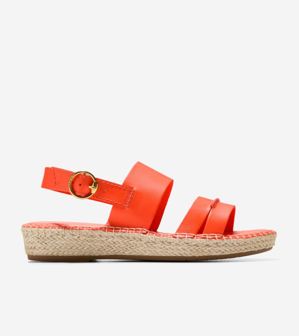 Cole Haan Women's Cloudfeel Tilden Ankle Strap Sandals - Nasturtium Orange