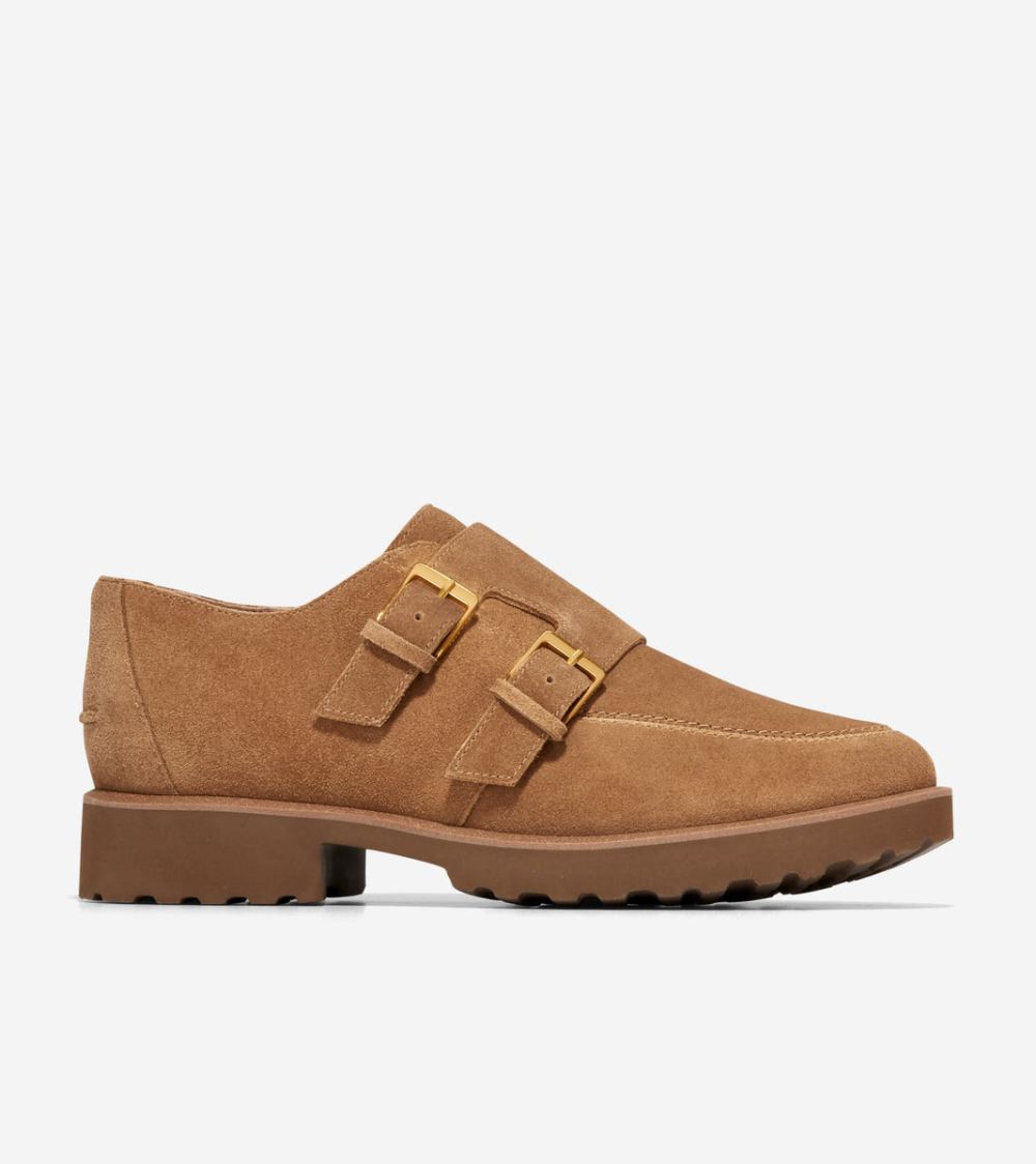 Cole Haan Women's Greenwich Monk Strap Oxford - Golden Toffee