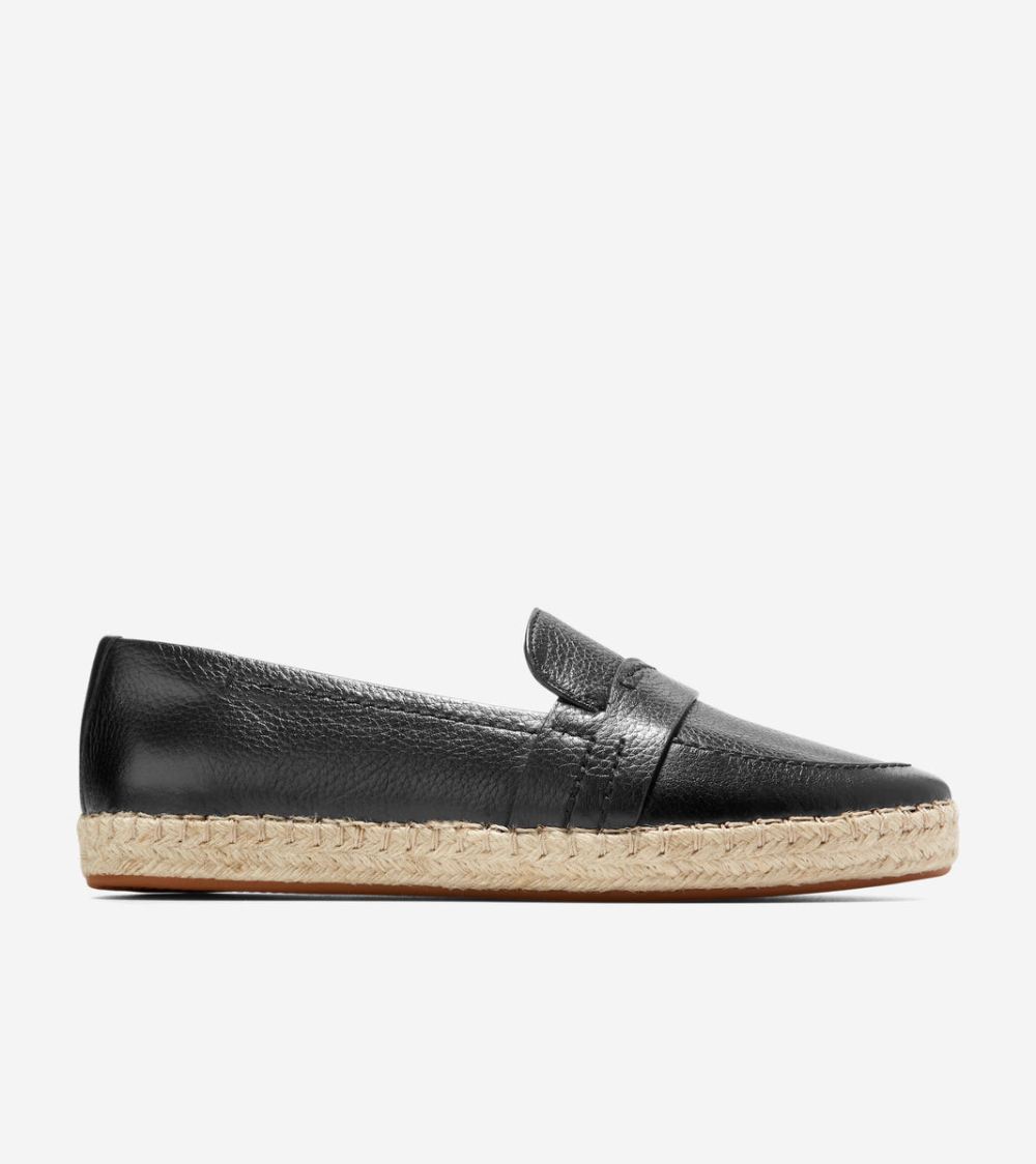 Cole Haan Women's Cloudfeel Montauk Espadrille Loafers - Black