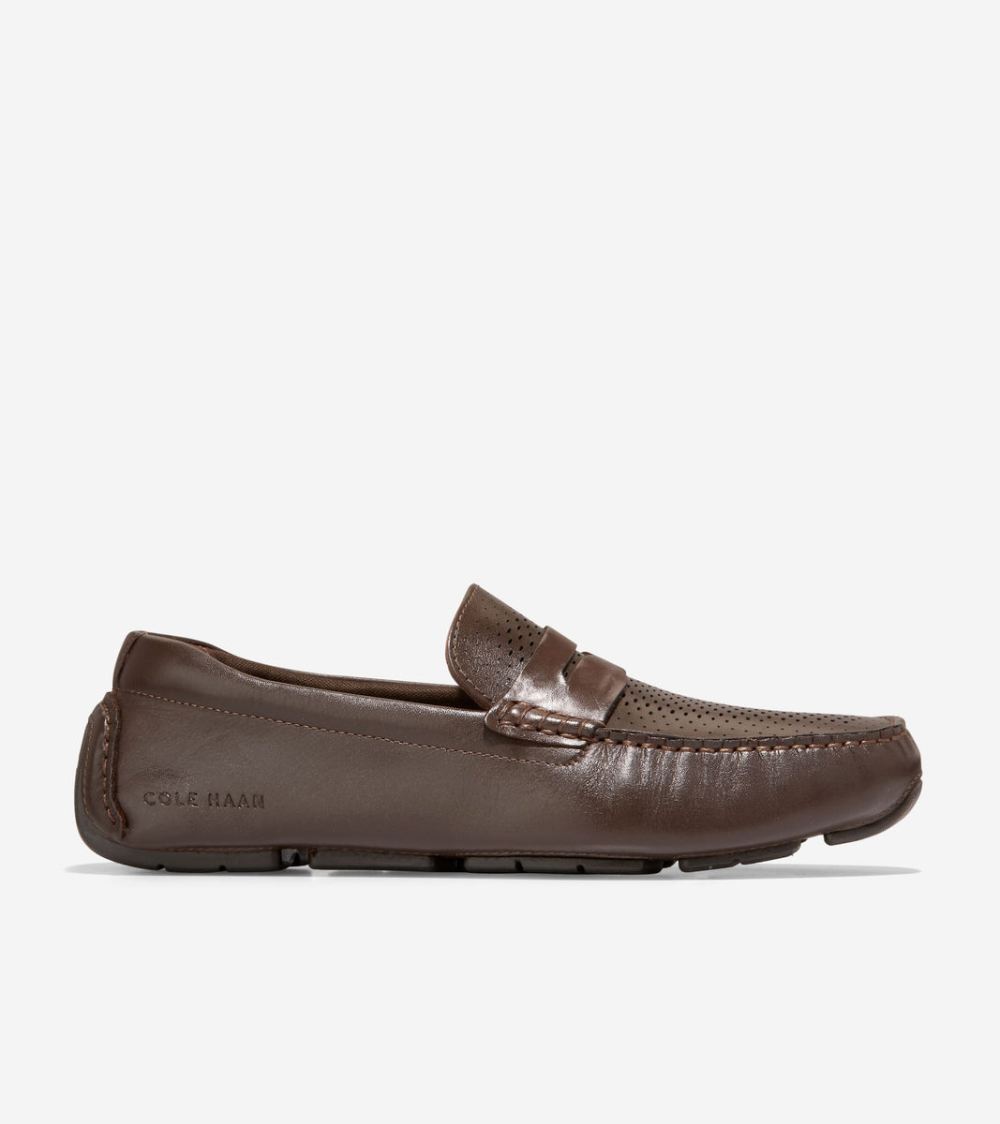 Cole Haan Men's Grand Laser Penny Driver - Truffle-Java