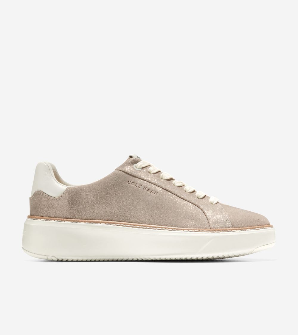 Cole Haan Women's GrandPro Topspin Sneaker - Dove Metallic