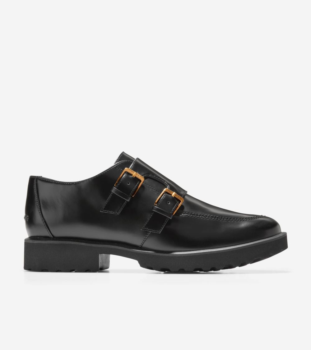 Cole Haan Women's Greenwich Monk Strap Oxford - Black