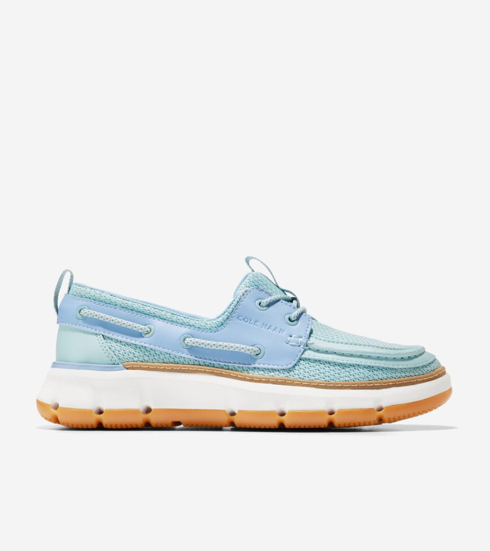 Cole Haan Women's 4.ZEROGRAND Regatta Boat Shoe - Oxford Blue-Blue Bell