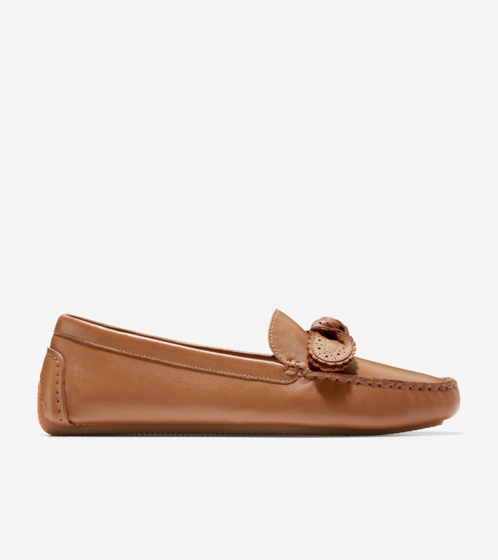 Cole Haan Women's Bellport Bow Drivers - Pecan