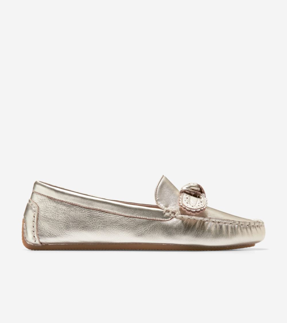 Cole Haan Women's Bellport Bow Drivers - Soft Gold