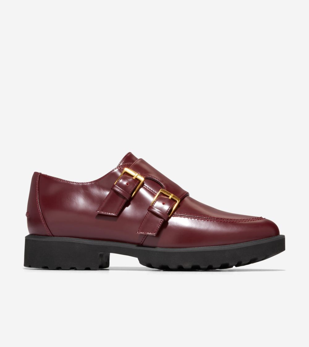 Cole Haan Women's Greenwich Monk Strap Oxford - Bloodstone