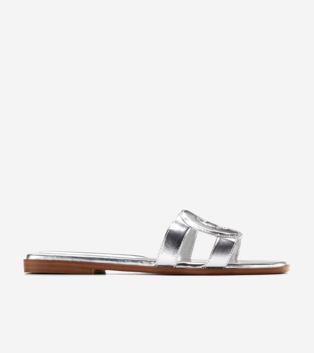 Cole Haan Women's Chrisee Slide Sandals - Silver