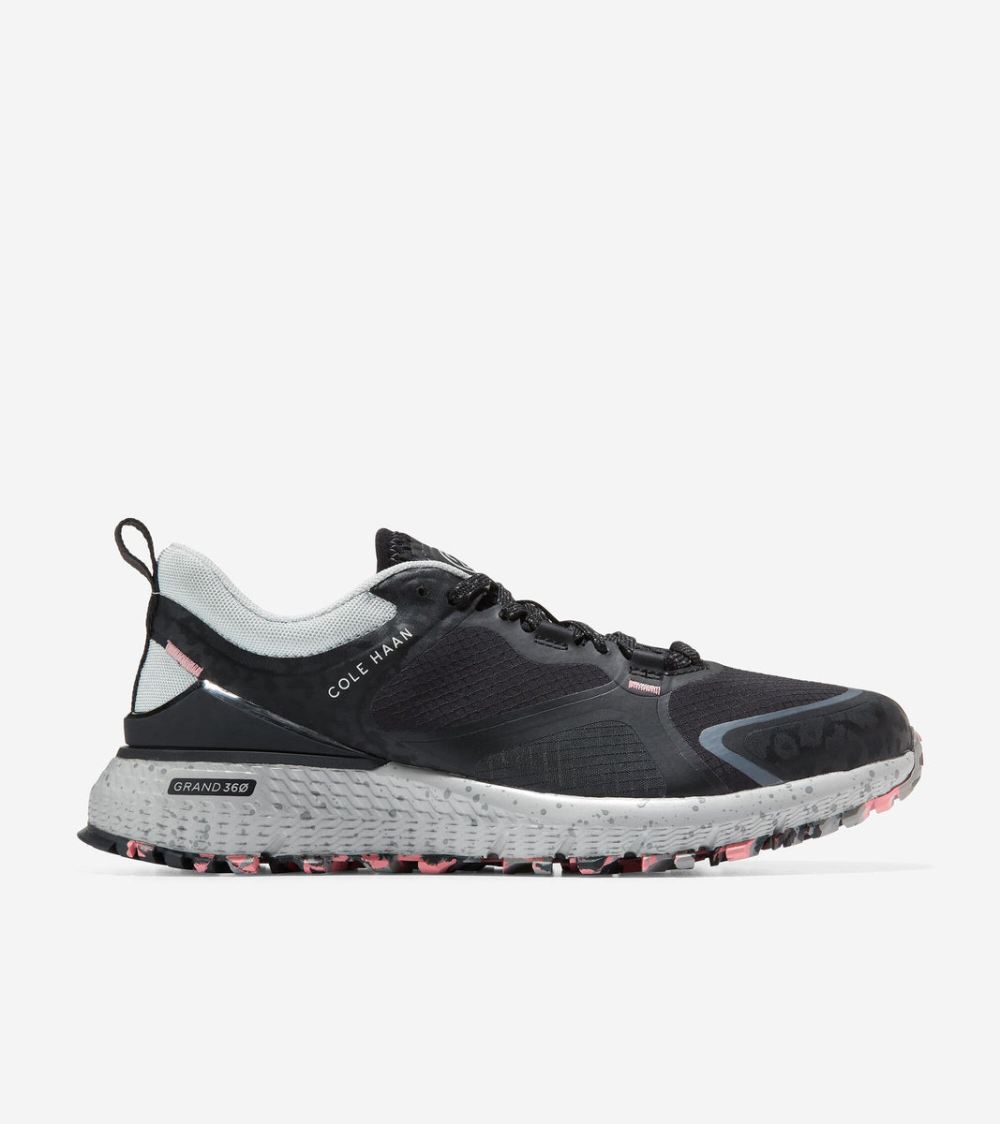 Cole Haan Women's ZEROGRAND Overtake 2 All-Terrain Running Shoe - Black-Harbor Mist