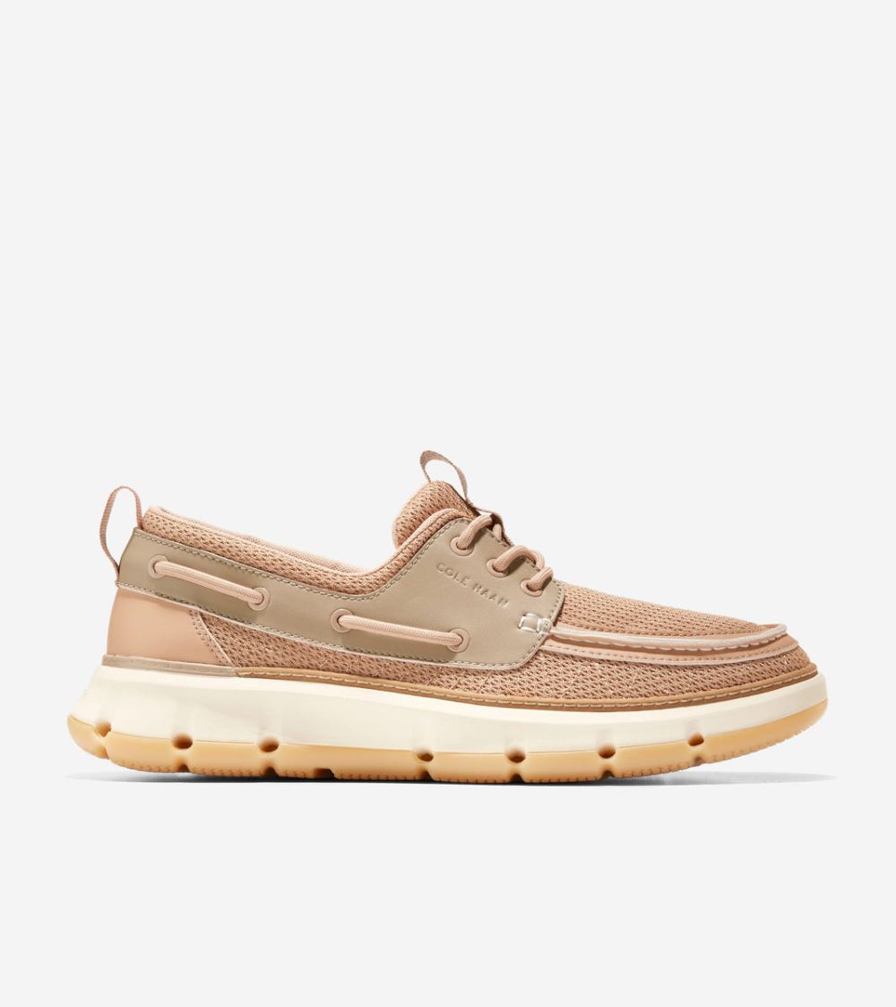 Cole Haan Men's 4.ZEROGRAND Regatta Boat Shoe - Sesame-Dune-Ivory