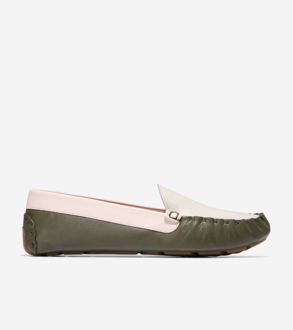 Cole Haan Women's Evelyn Driver - Tea Leaf-Egret-Rosewater