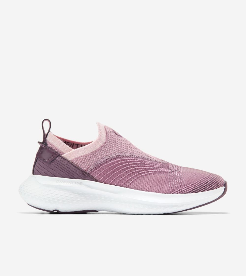 Cole Haan Women's ZEROGRAND Motion Connect Sneakers - Mauve Shadows-Black Plum-Optic White