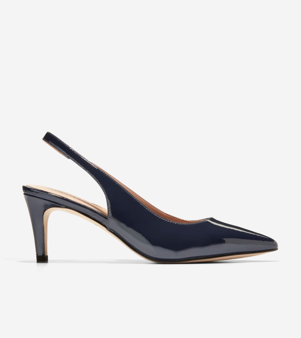 Cole Haan Women's Vandam Sling Back Pump - Navy