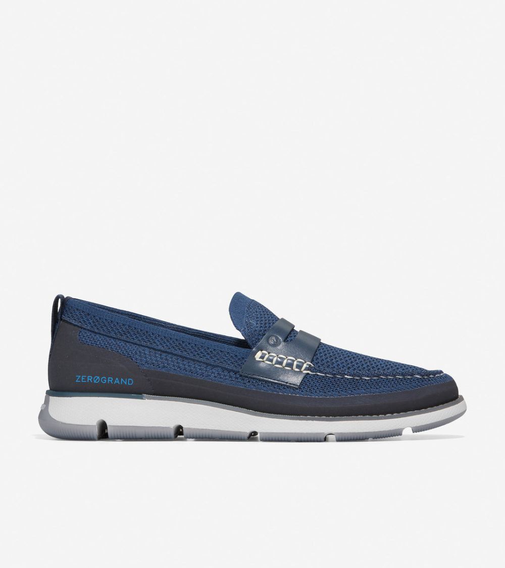 Cole Haan Men's 4.ZEROGRAND Loafer - Insignia Blue Stitchlite