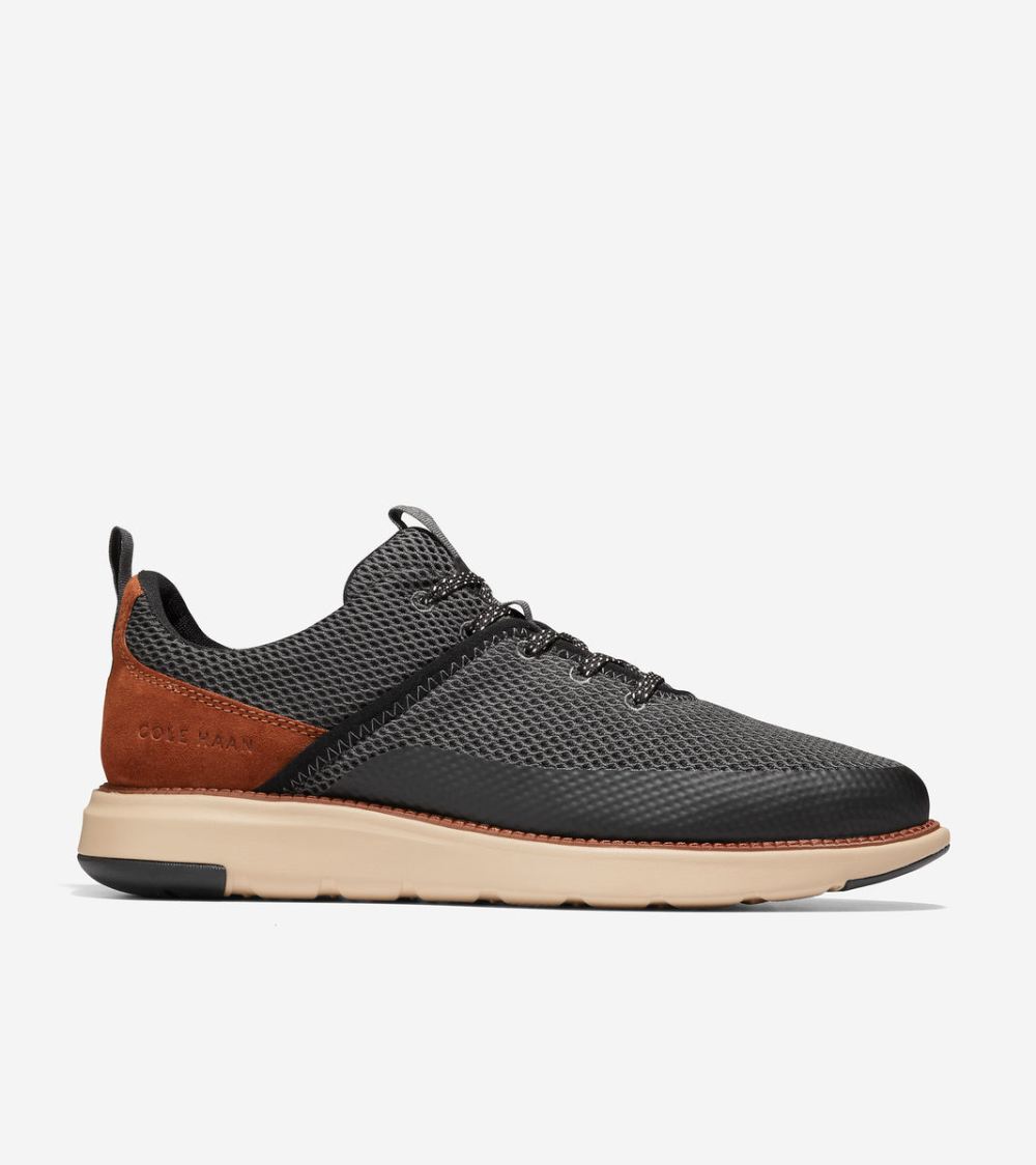 Cole Haan Men's Grand Atlantic Sneaker - Black-Magnet-British Tan