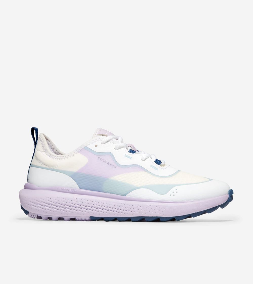 Cole Haan Women's ZEROGRAND Fairway Sneakers - Optic White-Orchid Petal