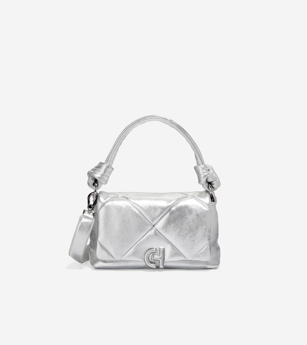 Cole Haan Quilted Shoulder Bag - Silver